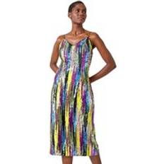 Abito da sera Vestiti Roman Sleeveless Abstract Embellished Sequin Dress Multi