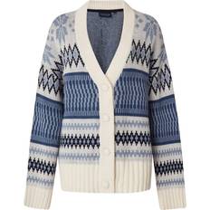 Lexington Trøjer Lexington Skandinavisk Inspireret Jacquardstrikket Cardigan - Blå