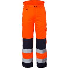 Smussavvisende Arbeidsklær & Utstyr Top Swede 4026inter Hi-Vis Bukser, Fluoresant Orange/Navy, stk