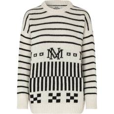 Mads Nørgaard Lefty Sweater BLACK/WINTER WHITE