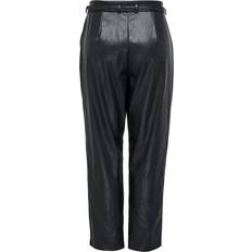 Damen - Leder Hosen Only Kunstlederhose, glänzend, Gürtel, für Damen, schwarz