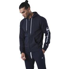 Champion Hooded Full Zip Sweatshirt Blue Male