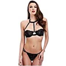 Baci Lingerie st BH & Strappy G-String Set Svart