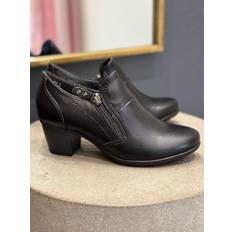 Jana Højhælede sko Jana pumps sort pu med lynlås