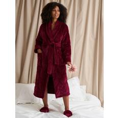 Red Robes Pretty You London Quilted Velour Robe Wine