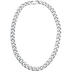 Smykker etNox hard and heavy Halskæde Curb Chain Herrer sølvfarvet