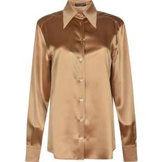 Dolce & Gabbana Brown Shirts Dolce & Gabbana Hemd Beige, 40