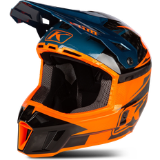 Klim Motorcycle Helmets Klim F3 Carbon Pro Motocross Helmet - Blue/Orange