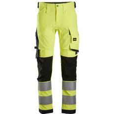 Snickers Workwear W39 Arbejdsbukser Snickers Workwear 6343 AllroundWork Hi-Vis Stretch Trousers - Hi Vis Yellow/Black