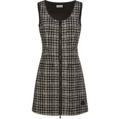 Moncler Solid Colour Dresses Moncler Kleid Aus Wollmischung Schwarz