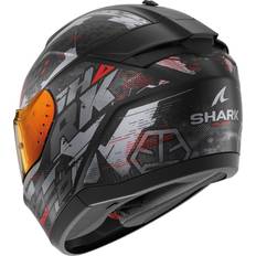 Accesorios de Motocicleta Shark Ridill Molokai Casco, negro-rojo, tamaño para hombre