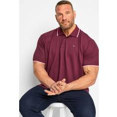 Kort Polotrøjer BadRhino Big Tall Cotton Tipped Core Polo Shirt 3 Pack - Red