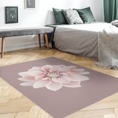 Tapis En Vinyle Fleur Dahlia Lavande Blanc Rose Morado, Blanco, Rosa cm