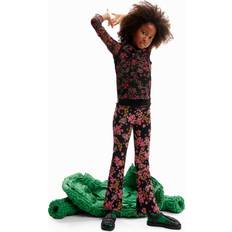 Coton Leggings Desigual Pantalon en tissu Fille Taille Noir