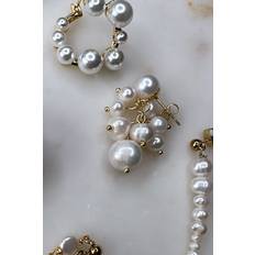 Smykker Mellow Moon Pearl Drops Earring Forgyldt