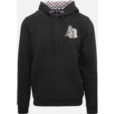 Aquascutum XXL Jumpers Aquascutum AQ 1851 Patch Logo Black Hoodie