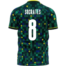 Libero Sportswear Brazil 2023-2024 Third Concept Football Kit Libero SOCRATES 8 Green Adult 58-60" 160-172cm