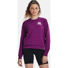 Tencel Jumpers Under Armour UA Rival Terry Graphic Crew Sweatshirt Violet