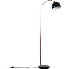 MiniSun Modern Style Copper/Black Curved Stem Floor Lamp