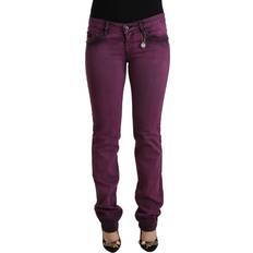 Dame - Lilla Jeans Costume National Purple Cotton Stretch Slim Fit Denim Jeans