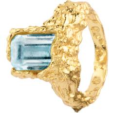 Blå Ringe House of Vincent Paragon Gaze Ring Sky Blue Topaz Ring Gold