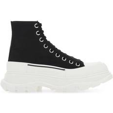 Black Canvas Tread Slick Sneakers