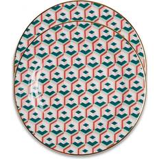 Dessertborden uitverkoop La DoubleJ Dessert Plate Set of 2 Cubi Lilla