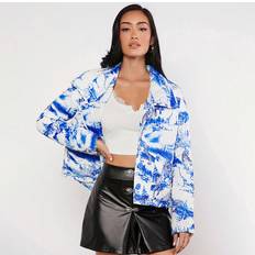 Shein Multifärgade Kappor & Rockar Shein Tie Dye Drop Shoulder Puffer Coat