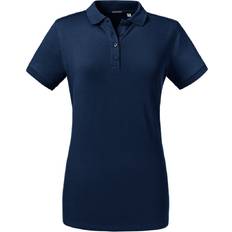Blue - Viscose Polo Shirts Russell Tailored Stretch Polo Navy
