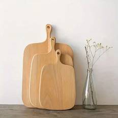 Shein 1pc Wooden Cutting Board With Handle For Meat, Bread Vegetables, Pizza Board, Chopping Board, Multi-Functional Skärbräda