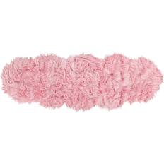 Peau de mouton Tapis Beliani Faux Sheepskin Rug MAMUNGARI Pink