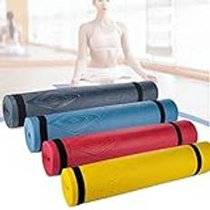 Bakaji Yogamatta, halkfri, 175 x 60 cm, hög densitet, träningsmatta, fitness, aerobics, gymnastik, axelrem, blandade färger