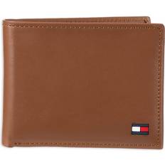 Tommy Hilfiger Wallets Tommy Hilfiger Men's Leather Wallet - Thin Sleek Casual Bifold with 6 Credit Card Pockets and Removable ID Window, British Tan