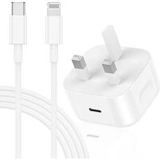 iPhone 14 13 USB C Fast Charger, [Apple MFi Certified] 20W iPhone Wall Charger with 2M Lightning Cable Lead Original,Type C Charging Plug Power