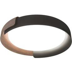 Wood Ceiling Flush Lights Kundalini Dala 3000K Dark Grey Ceiling Flush Light ∅ 58cm