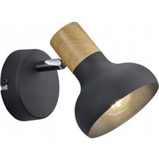 Legno Applique Trio Lighting Reality Leuchten Spotleuchte 'Latika' schwarz/holzfarben Wandlampe