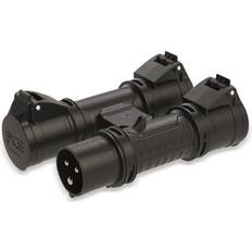 PCE H-Forgrener CEE 16A 1x3P 3x3P Sort