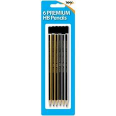 White Coloured Pencils Tiger Stationery Premium HB Pencils White