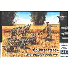 Scale Models & Model Kits Masterbox Master Box Counterattack Soviet Infantry Summer 1941 6 Figure Model Building Kits 1:35 Scale