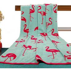 Polyester Bath Towels Gaveno Cavailia Flamingo Bath Towel Beige