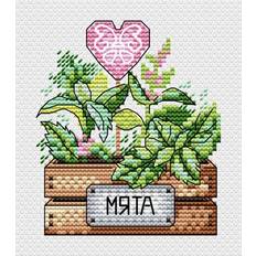 100% Bomuld Håndarbejdssæt MP Studia Mint SM-637 Counted Cross Stitch Kit