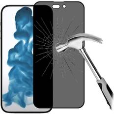 MTP Products Protecteur d'Écran iPhone 14 Pro Max en Verre Trempé Privacy Full Cover Bord Noir