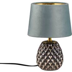 Turquoise Table Lamps Reality Leuchten Ariane Ceramics Velvet Turquoise Table Lamp