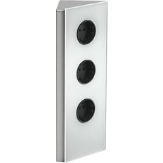 Power eck edelstahl/glas weiß 3x schukosteckdose Weiß Innenraum