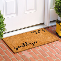 Plastic Entrance Mats Calloway Mills "Trinx Canonbury Hello Goodbye Natural