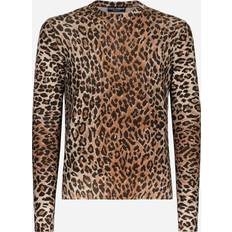 Leopardo Abbigliamento Dolce & Gabbana Round-neck Wool Sweater