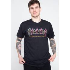 Thrasher Magazine T-shirts Thrasher Magazine Thrasher Double Flame Neon T-Shirt black