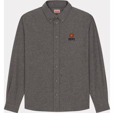 Kenzo Man Shirts Kenzo Boke Crest Flannel Overshirt Grey