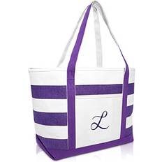 Women Beach Bags Dalix Monogrammed Beach Bag and Totes for Women Personalized Gifts Purple L