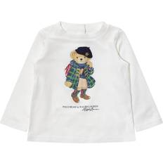 Polo Polo Ralph Lauren T-Shirt Bianca Neonato in Cotone